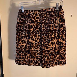 Cheetah print designer skirt